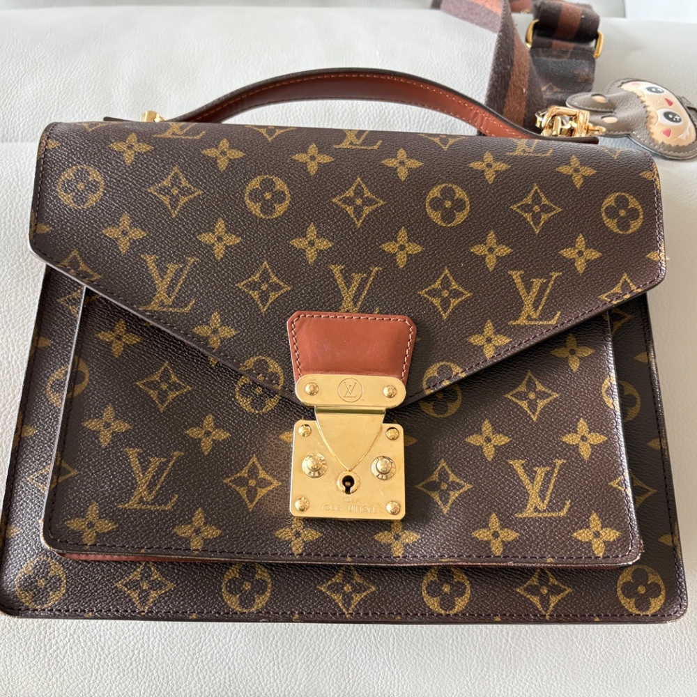 LOUIS VUITTON ❤️ Monogram Monceau Shoulder / Crossbody 2 Way Bag - Picture 13 of 16